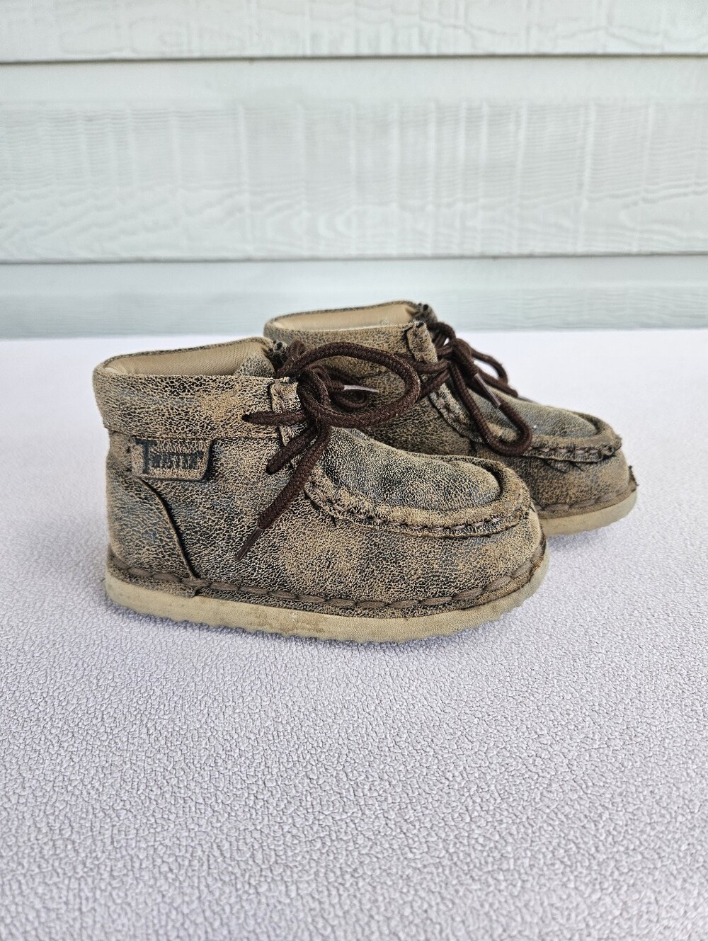 Twister Aiden Chukka Toddler Ankle Boot SZ 7 Casual Brown Tie Western Country